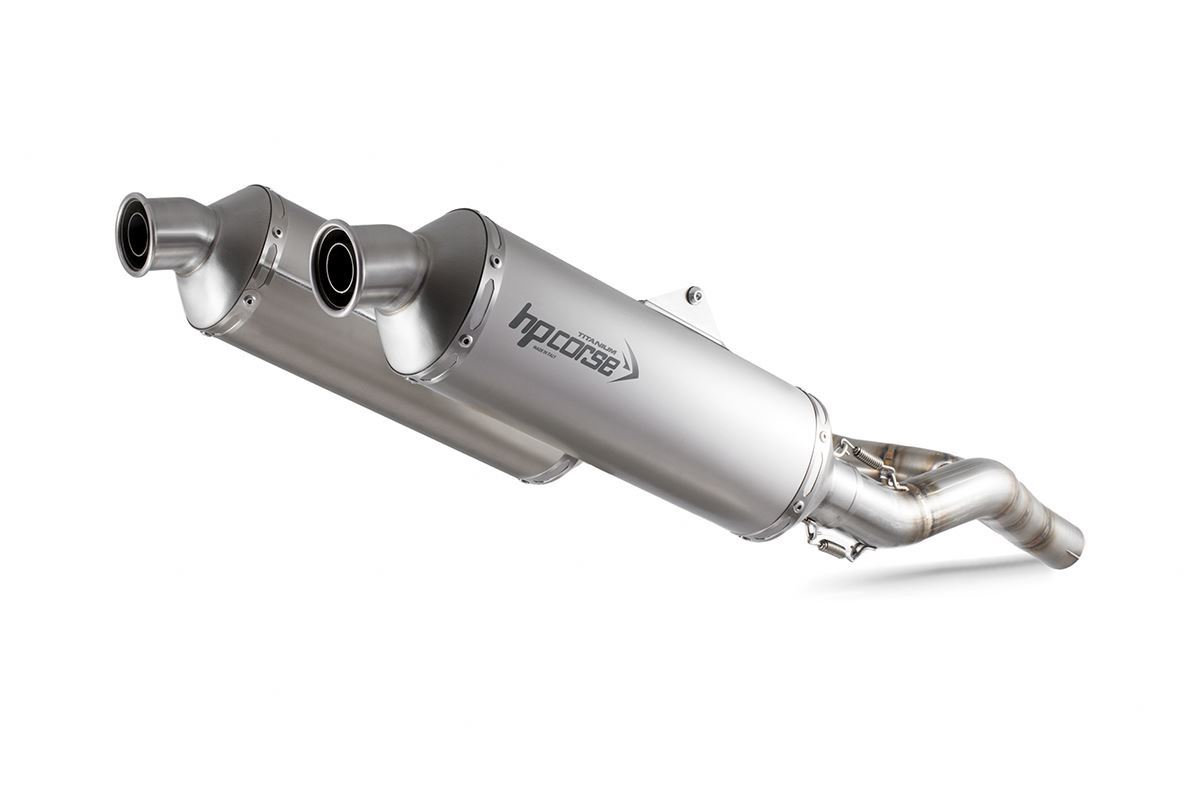 HP CORSE SP-1 350 Dual Titanium Slip-on Exhaust for KTM 990 Adventure (06-14) HP CORSE SP-1 350 Dual Titanium Slip-on Exhaust for KTM 990 Adventure (06-14)